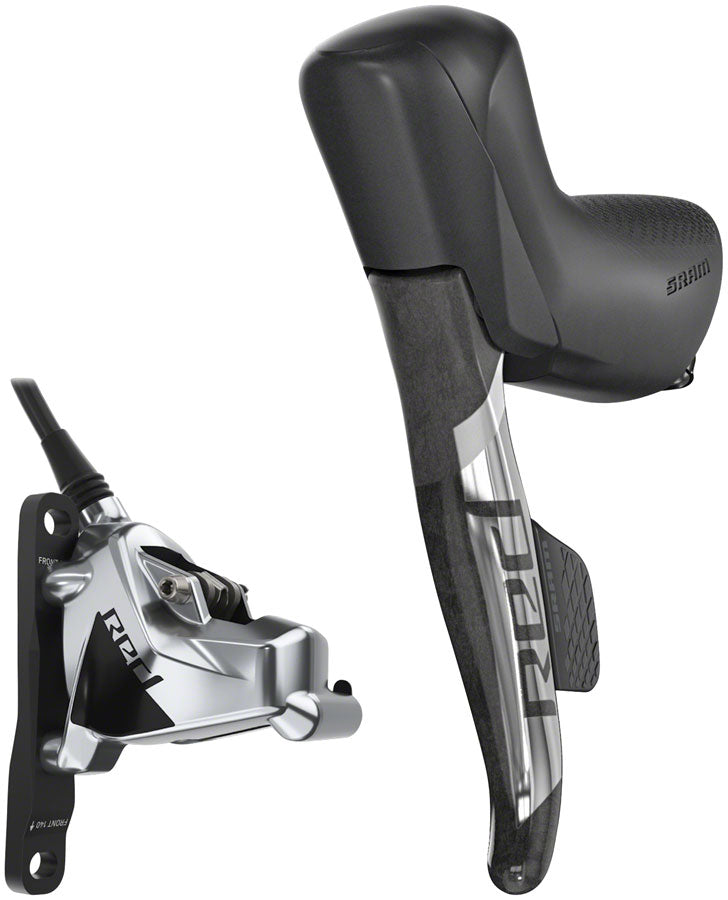 SRAM RED eTap AXS HRD Shift/Brake Lever and Hydraulic Disc Caliper - Left/Front, Flat Mount, 20mm Offset, 950mm Hose, Black/Silver, D1 - Beyond Aero